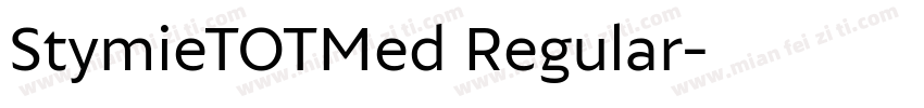 StymieTOTMed Regular字体转换